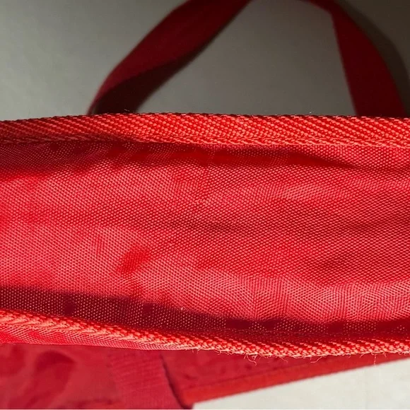 Vintage 80s Snoopy Peanuts Red Nylon Tote Bag - Woodstock - Rare Zipper Pull - Picture 6 of 9